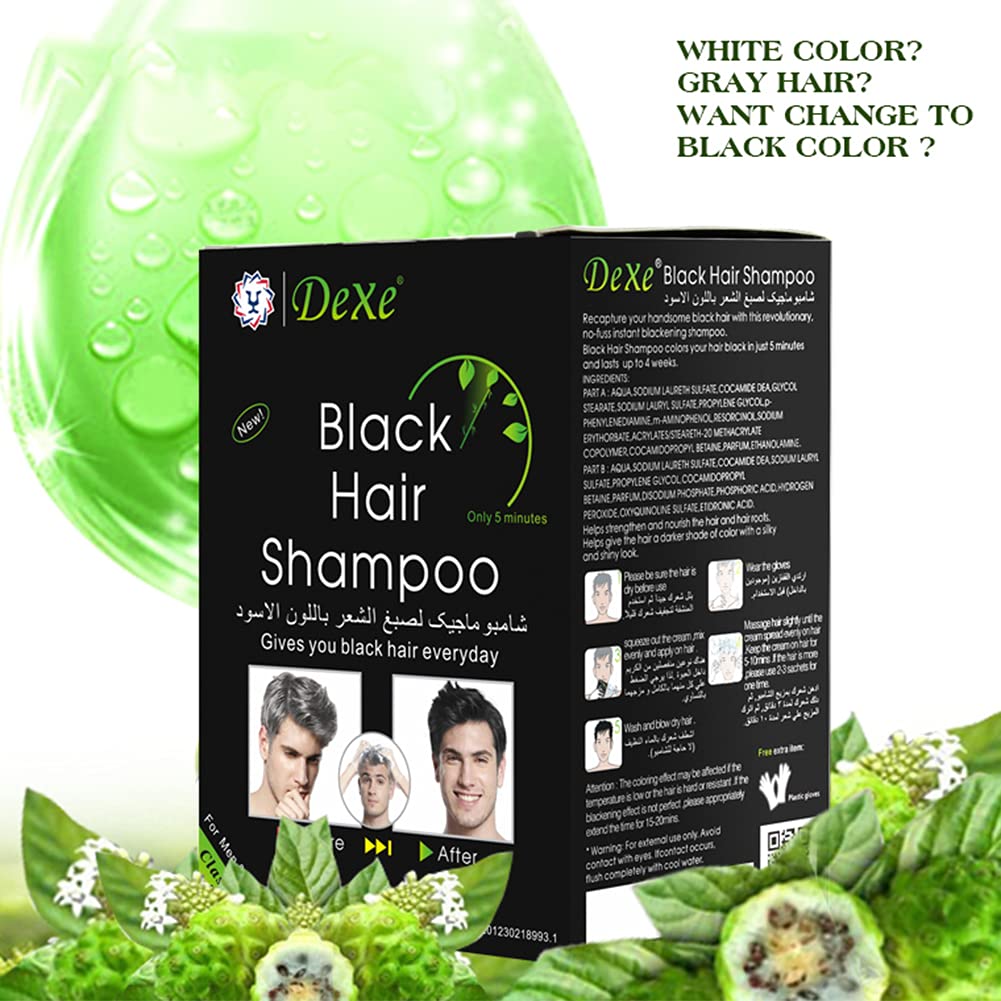Black Hair Shampoo - 25mlx10 Packs . Spend less. Smile  more.